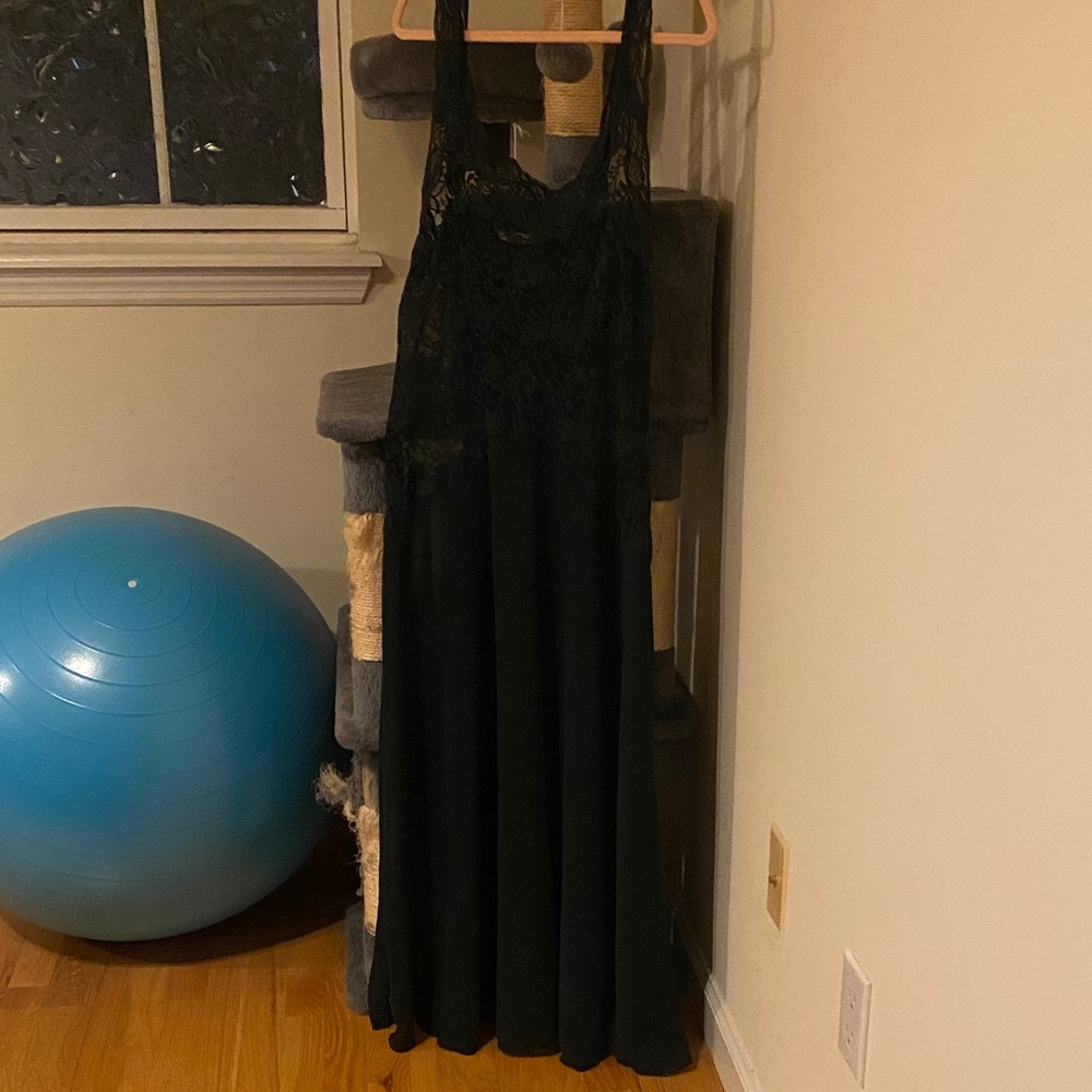 VS maxi Black lingerie dress